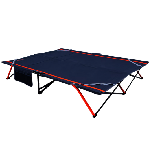 Wildtrak Easy Up 200x144cm Stretcher Outdoor Camping Queen Bed w Carry Bag Grey