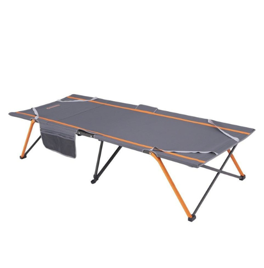 Wildtrak Easy Up 200x80cm Stretcher Outdoor Camping Single Bed w Carry Bag Grey