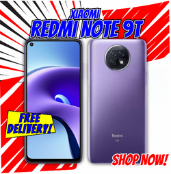 Xiaomi Redmi Note 9T | 128GB 4GB RAM | Android 10 MIUI 12 | 5000 mAh 18W Fast Charging | Octa-core