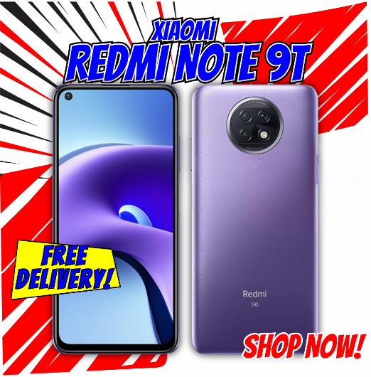 Xiaomi Redmi Note 9T | 128GB 4GB RAM | Android 10 MIUI 12 | 5000 mAh 18W Fast Charging | Octa-core
