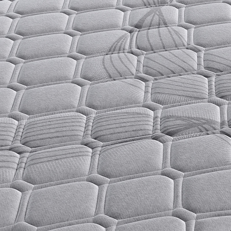 Charlotte 22cm Spring Foam Mattress Medium Firm Dark Grey - Queen