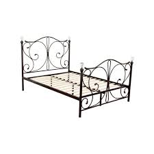 Istyle Christina Queen Bed Frame Metal Grey Black