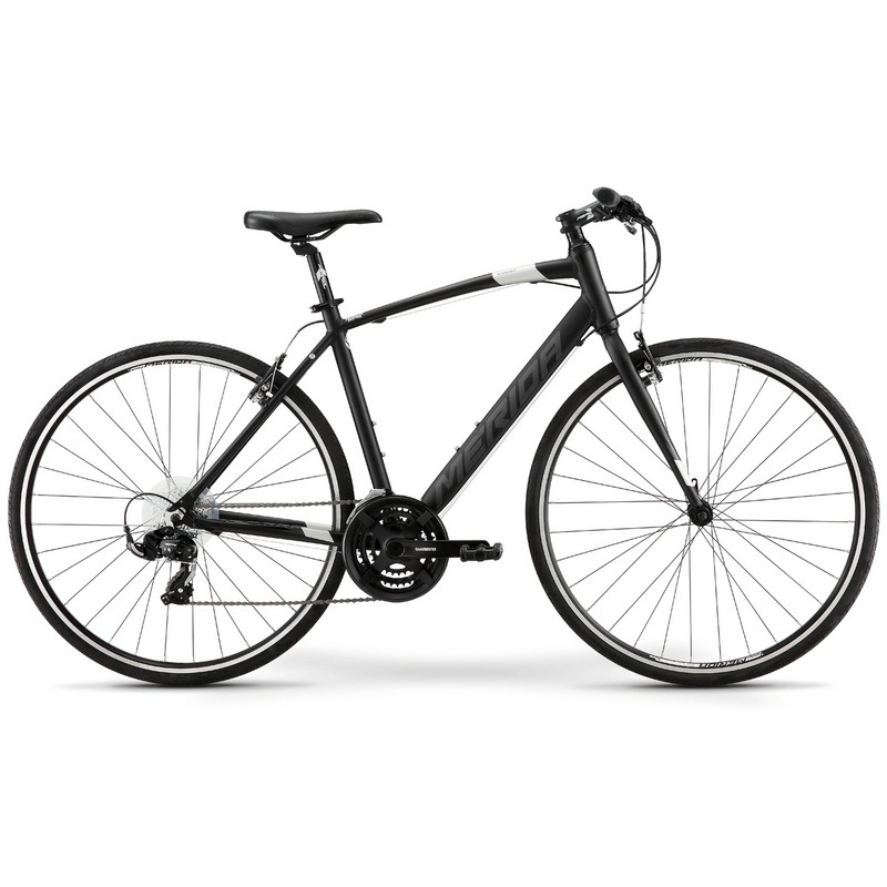 Merida Speeder 10 V Flat Bar Road Bike Matt Black/Silver
