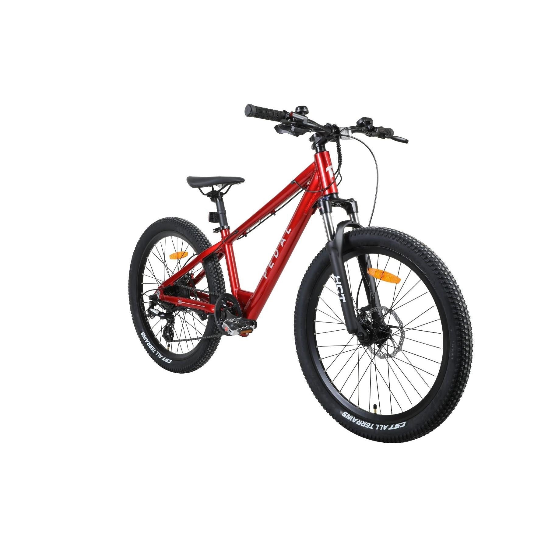 Pedal Warrior 2 24'' Electric Mountain Bike Red