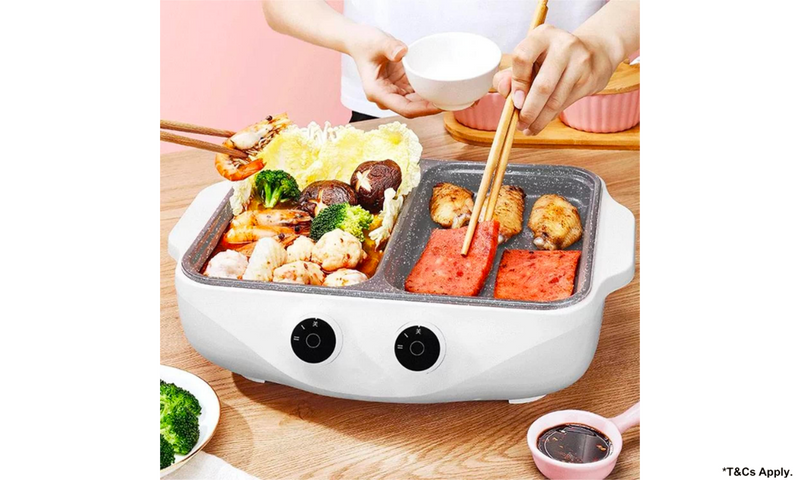 CEOOL 2 in 1 Electric Grill with Hot Pot