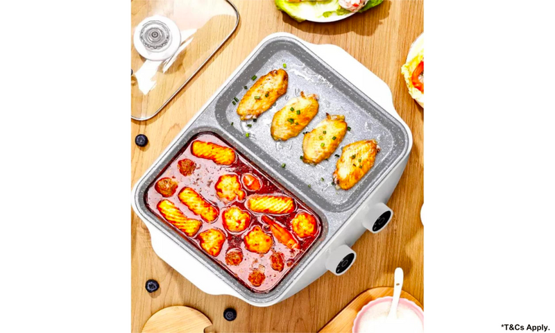 CEOOL 2 in 1 Electric Grill with Hot Pot