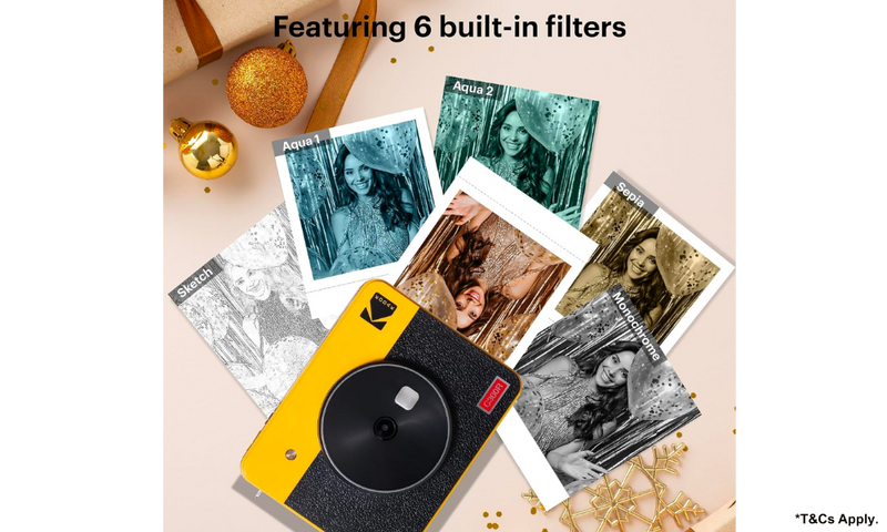 Kodak Mini Shot 3 Retro 2-in-1 Portable 3x3� Wireless Instant Camera & Photo Printer