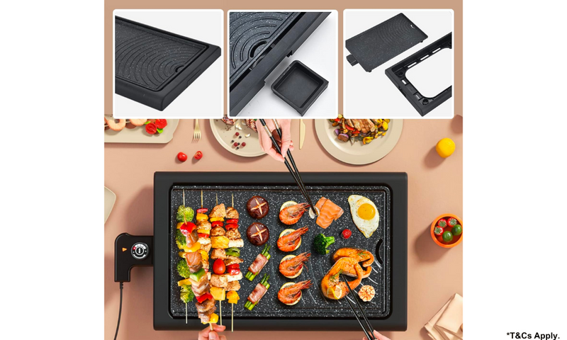 Aotuu Electric Indoor Kitchen Griddle Nonstick Flat Cast Iron Grilling Plate