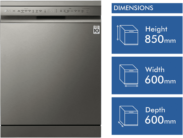 LG Platinum Steel True Steam Dishwasher