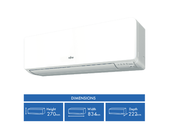 Fujitsu C2.5kW H3.2kW Reverse Cycle Split System