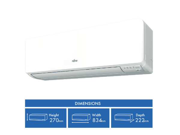 Fujitsu C2.5kW H3.2kW Reverse Cycle Split System