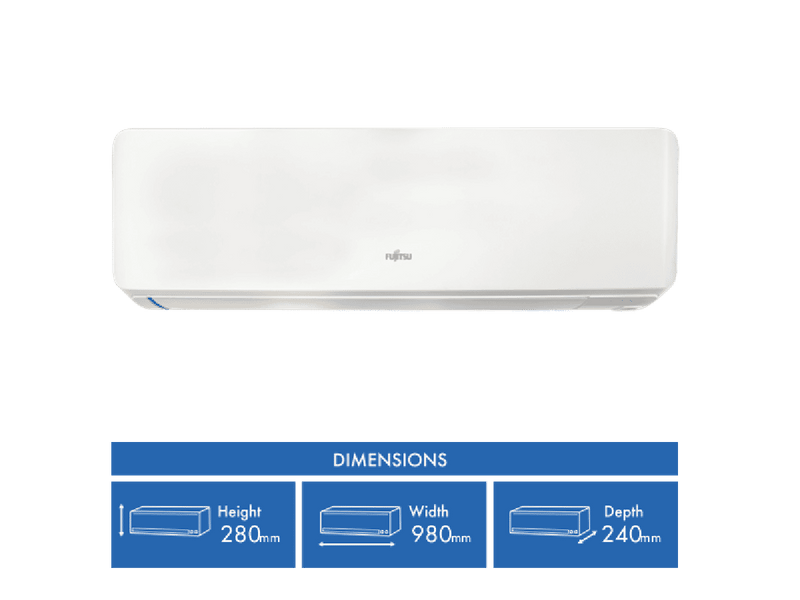 Fujitsu C7.1kW H8.0kW Reverse Cycle Split System