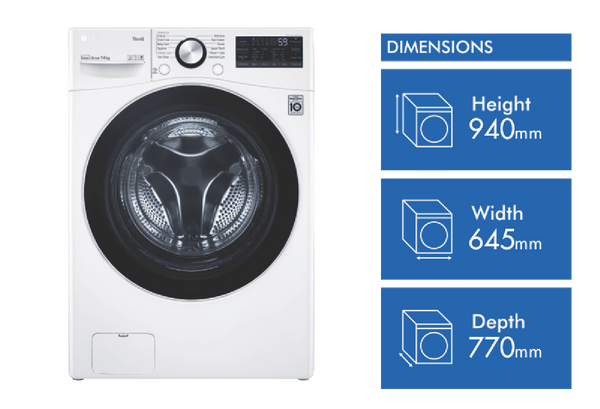 LG 14kg Front Load Washer