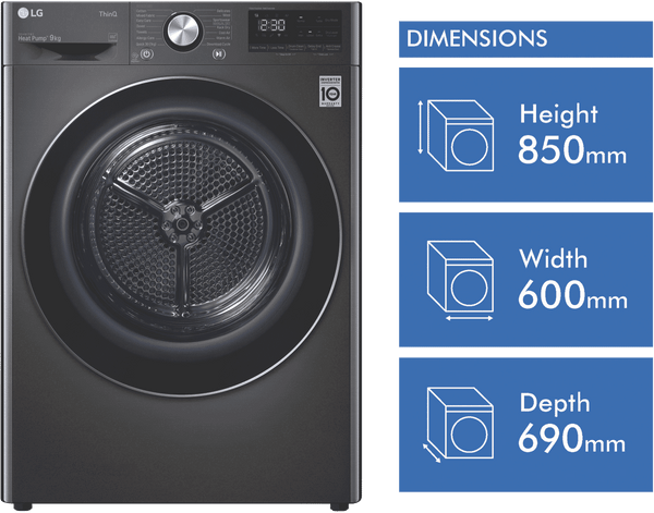 LG 9kg Heat Pump Dryer