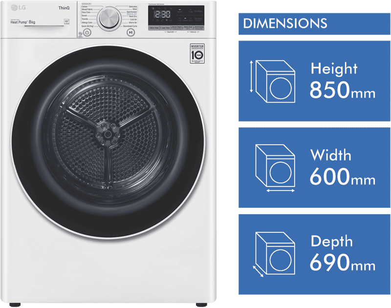 LG 8kg Heat Pump Dryer