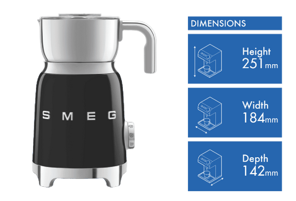 Smeg 50's Style Retro Milk Frother Black