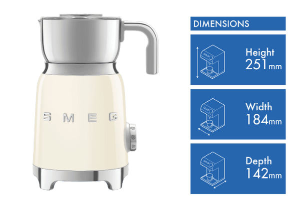 Smeg 50's Style Retro Milk Frother Cream