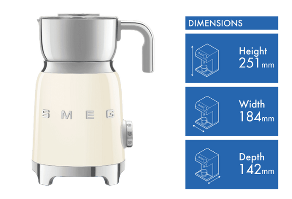 Smeg 50's Style Retro Milk Frother Cream