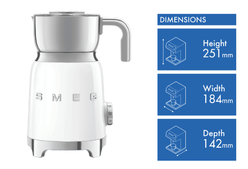 Smeg 50's Style Retro Milk Frother White