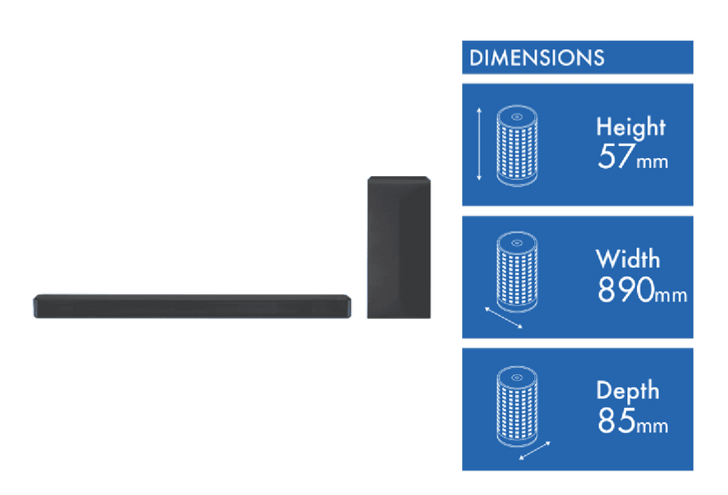 LG 2.1Ch 300W Soundbar