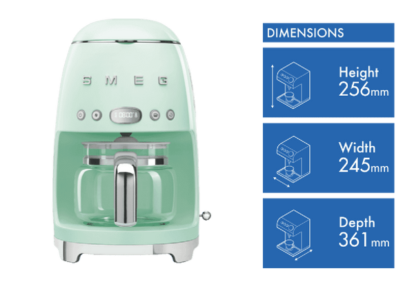 Smeg Drip Coffee Machine - Pastel Green