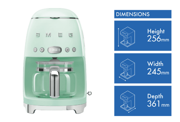 Smeg Drip Coffee Machine - Pastel Green