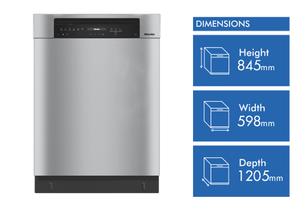 Miele PF Built Under Dishwasher XXL Clean Steel