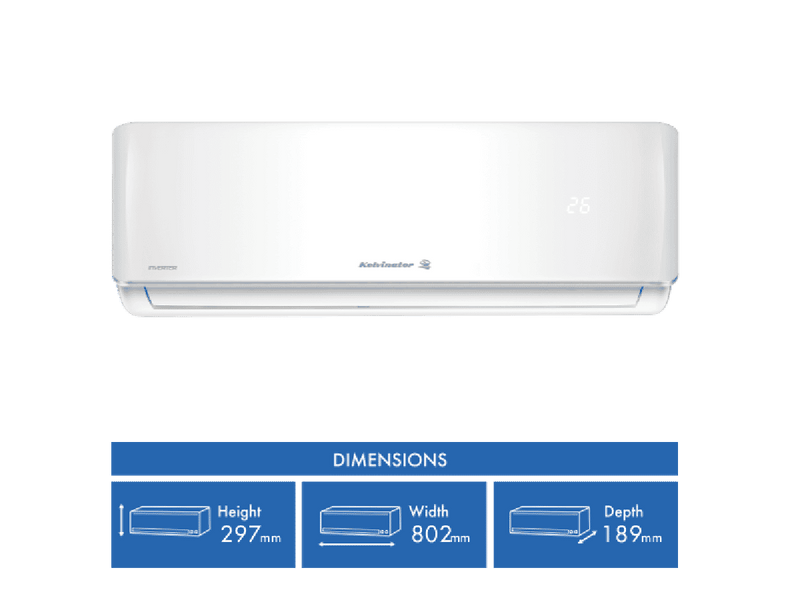 Kelvinator C3.5kW H4.0kW Reverse Cycle Split System K