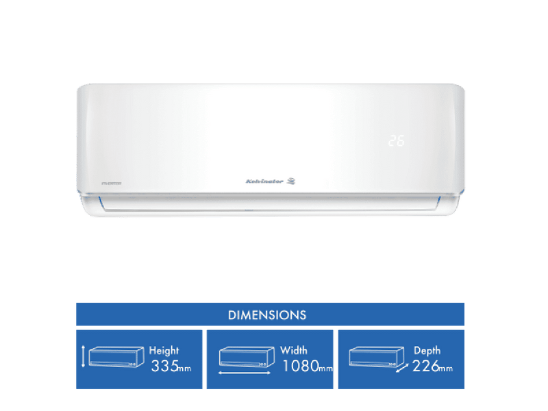Kelvinator C5.0kW H6.0kW Reverse Cycle Split System K