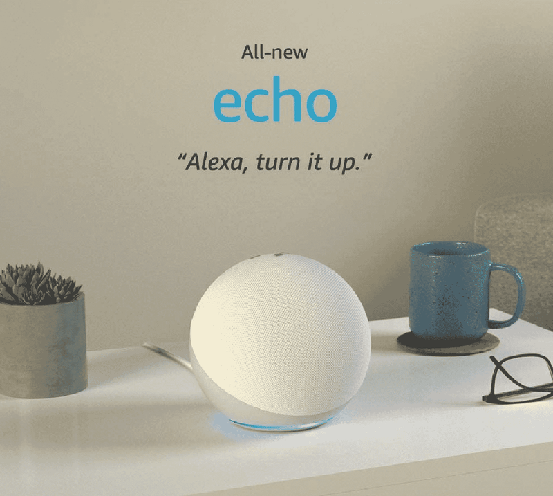 Amazon Echo with Alexa (Gen 4) - Glacier White
