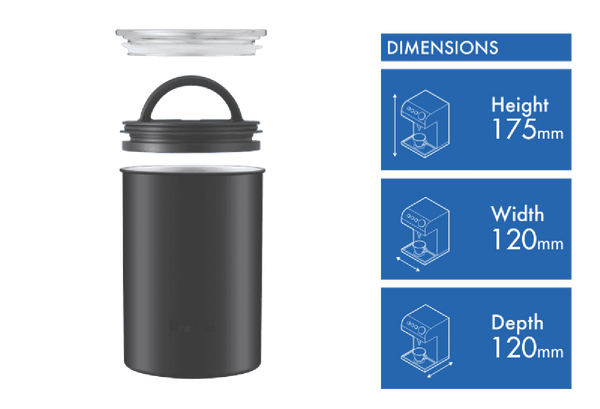 Breville The Bean Keeper Coffee Canister - Black Truffle