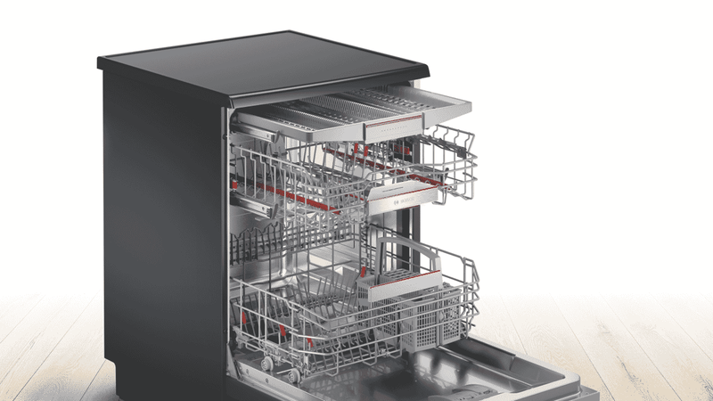 Bosch Series 6 Freestanding Dishwasher Black Inox