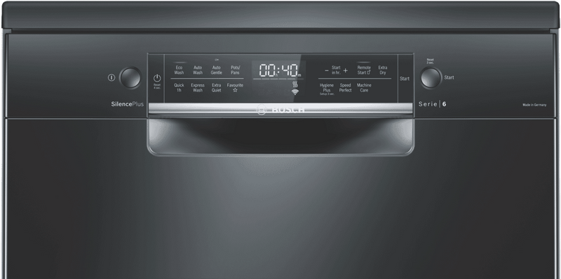 Bosch Series 6 Freestanding Dishwasher Black Inox