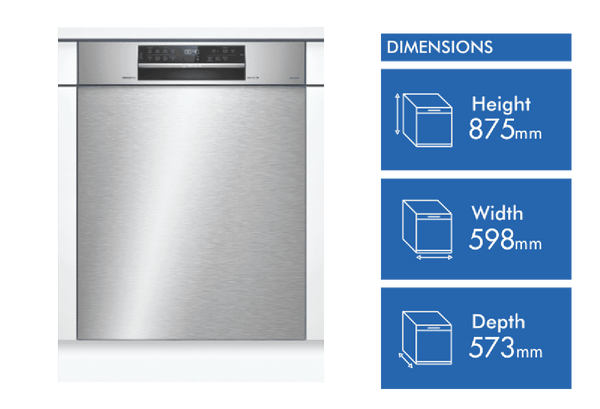 Bosch Series 6 Built Under Dishwasher Stainless Steel