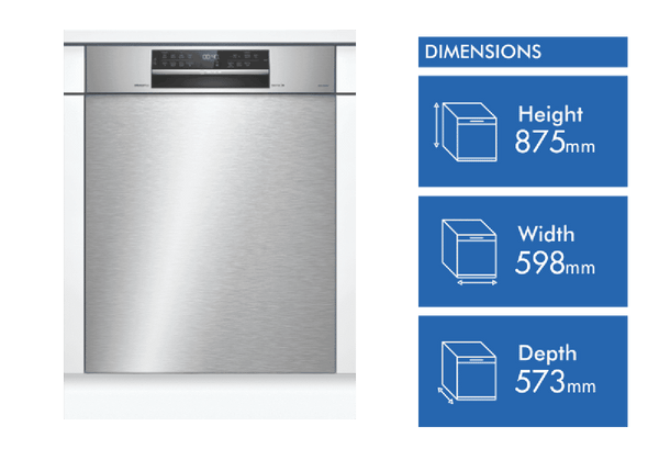 Bosch Series 6 Built Under Dishwasher Stainless Steel