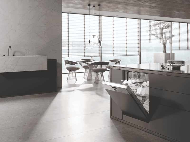 Miele 60cm Semi Integrated Dishwasher Clean Steel Facia
