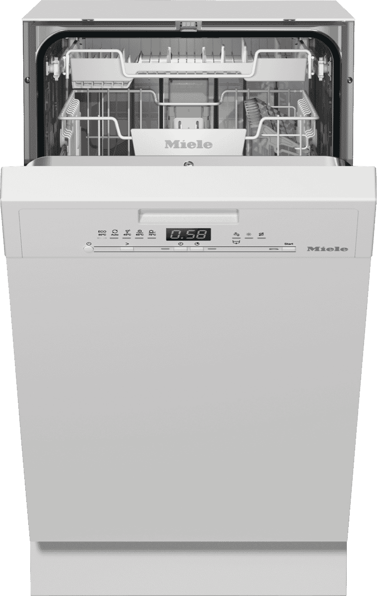 Miele 45cm Semi Integrated Dishwasher Clean Steel