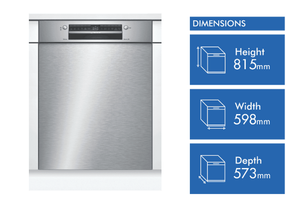 Bosch Series 4 Built Under Dishwasher Stainless Steel