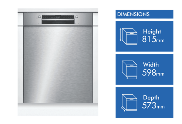 Bosch Series 4 Built Under Dishwasher Stainless Steel