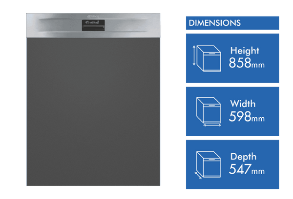 Smeg 60cm Semi Integrated Dishwasher Diamond Series