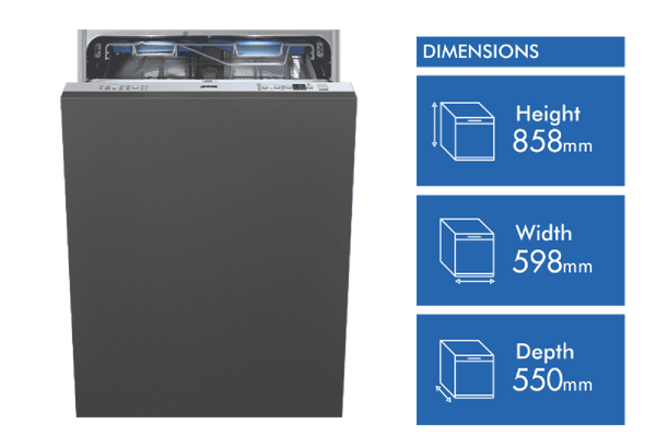 Smeg 60cm Integrated Dishwasher Diamond Series