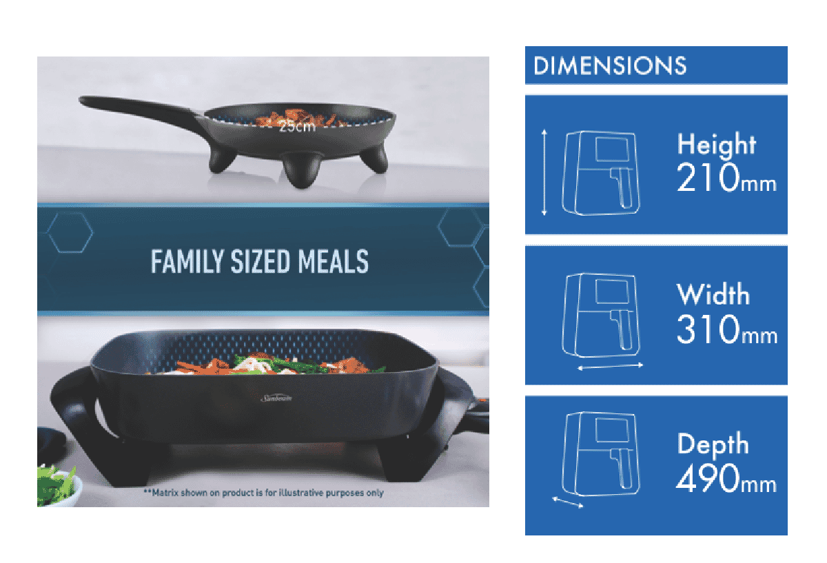 Sunbeam Diamond Force Brekky and Banquet Frypan & Skillet Set - Layaway AU