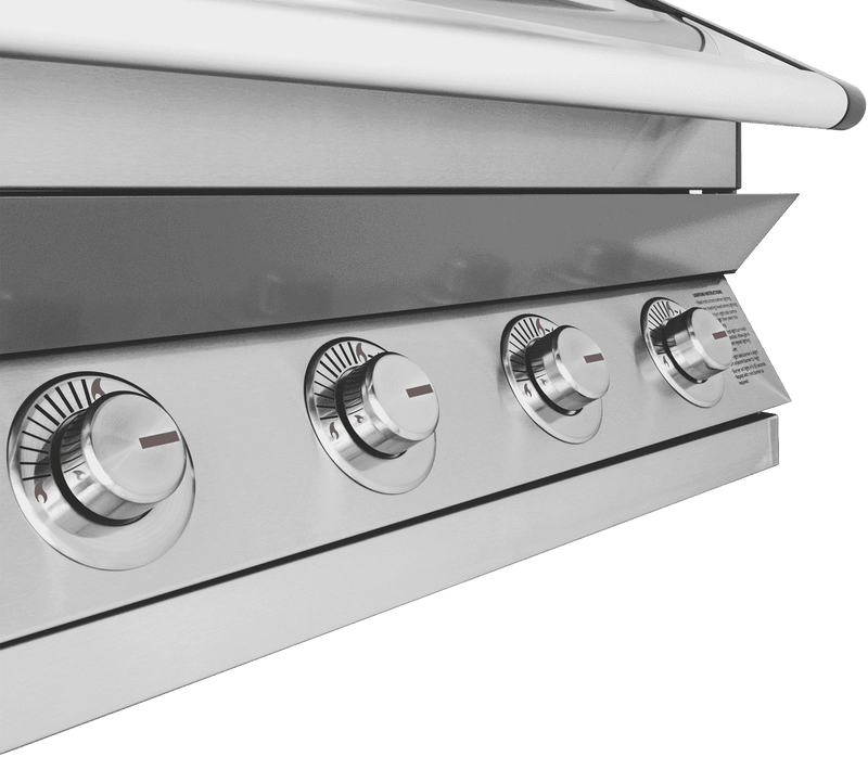 BeefEater 1600 Series Stainless Steel 4 Burner Built In BBQ w/ Cast Iron Burners & Grills - Body Only
