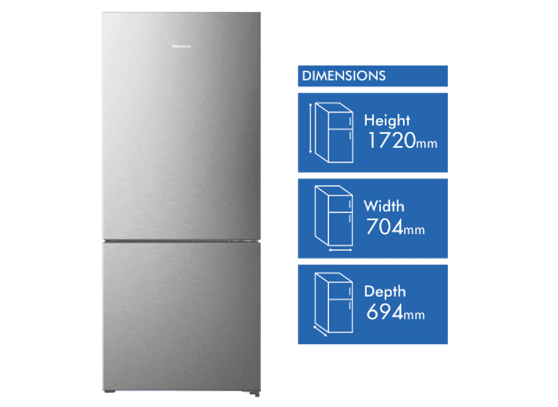 Hisense 417L Bottom Mount Refrigerator