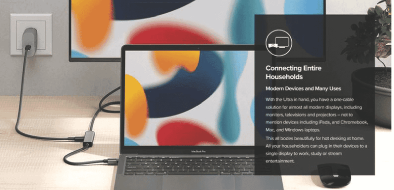 Alogic Ultra USB-C to HDMI 100WPD Cable (2m)