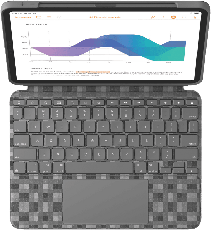 Logitech iPad Pro 11" Gen 1/2/3 Combo Touch Case