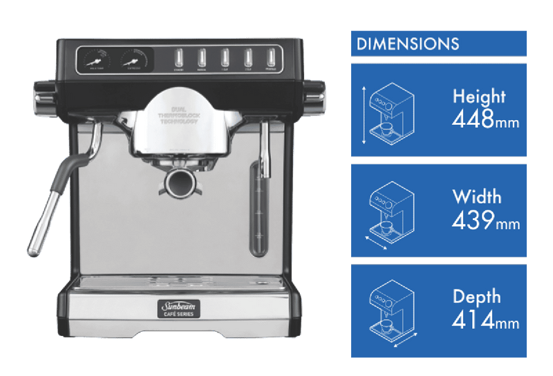 Sunbeam Cafe Duo Espresso Coffee Machine