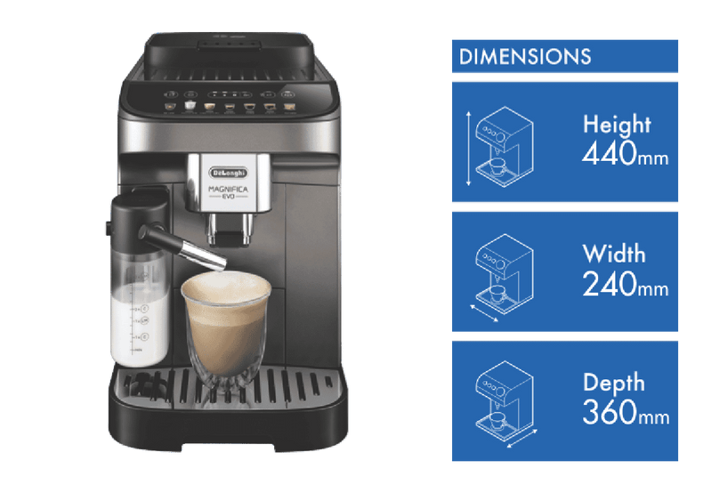 DeLonghi Magnifica Evo Fully Automatic Coffee Machine Titan
