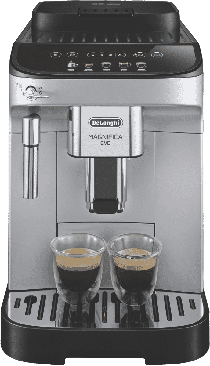 DeLonghi Magnifica Evo Fully Automatic Coffee Machine Silver Black