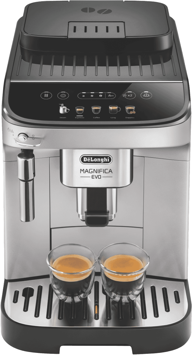 DeLonghi Magnifica Evo Fully Automatic Coffee Machine Silver Black